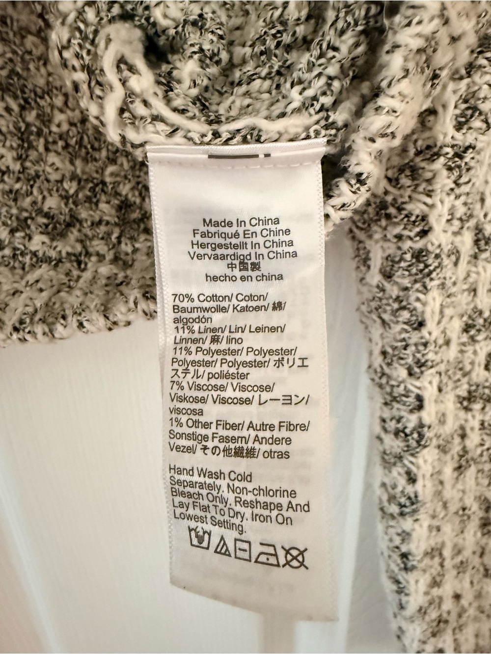 J. Crew Cream and Gray Textured Knit Button Cardigan - Picture 4 of 4